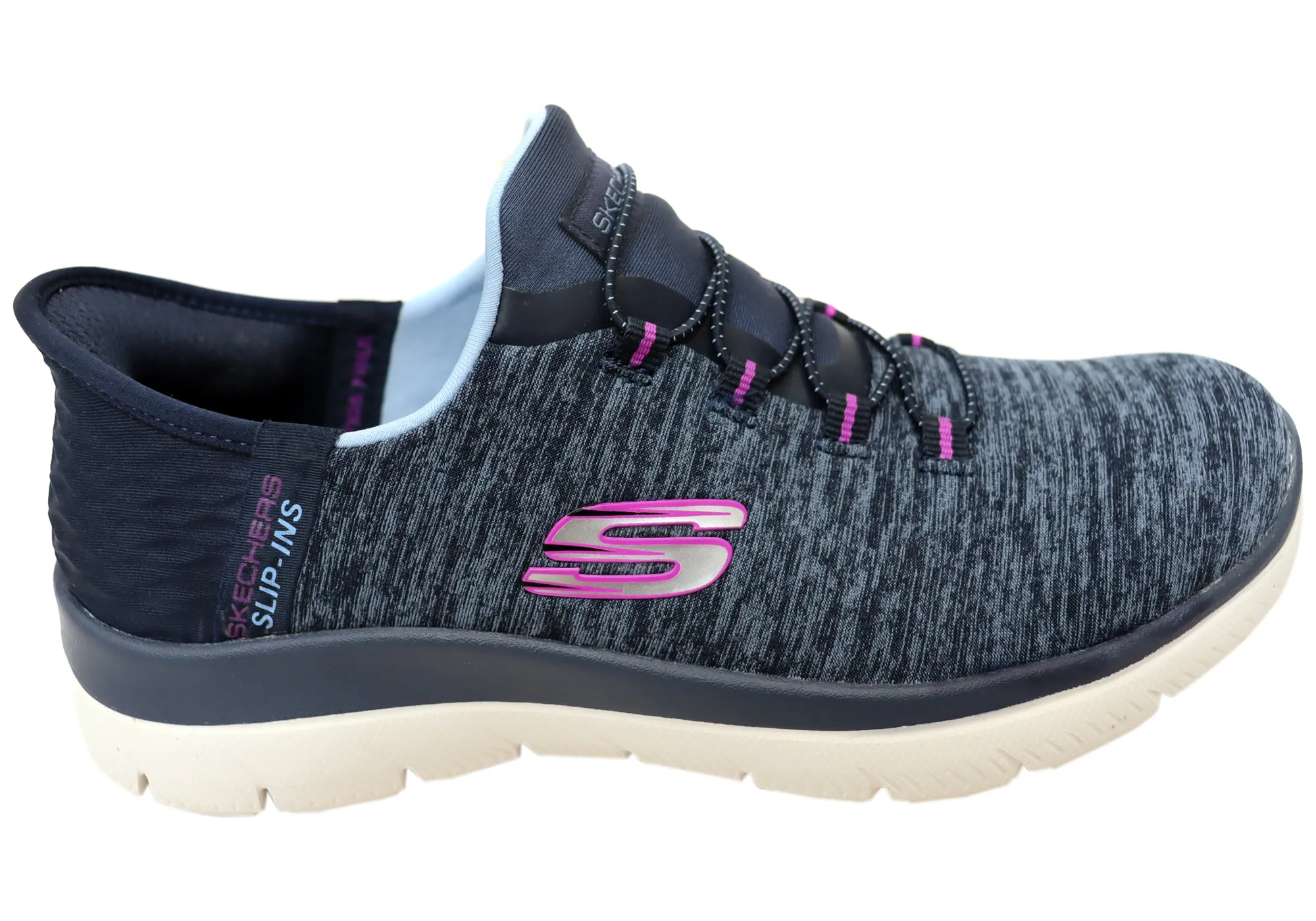 Bounce Edge Skechers Womens Slip Ins Summits Dazzling Haze Comfortable Shoes
