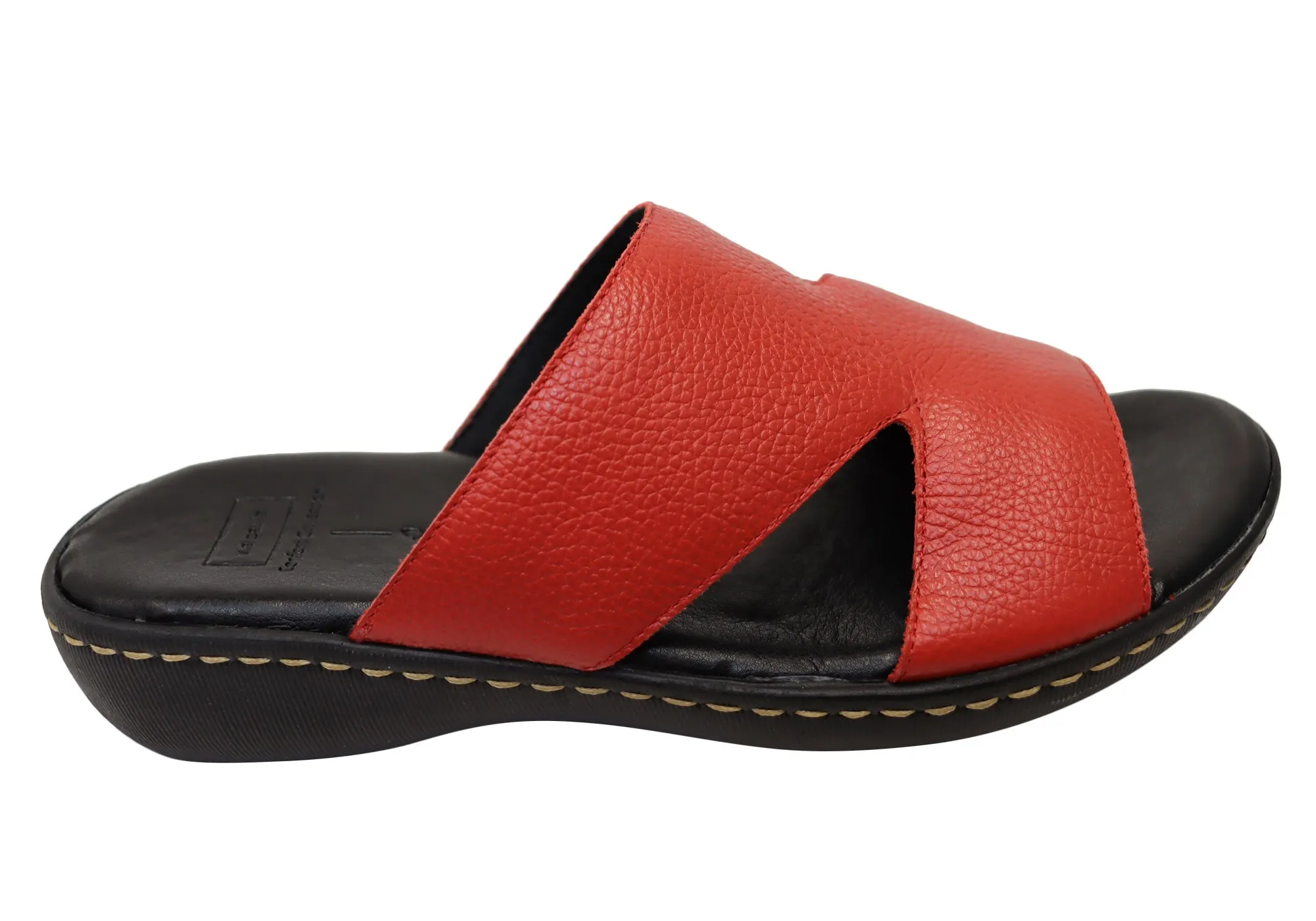 Trendy Flip-flops Via Paula Simona Womens Brazilian Comfortable Leather Slides Sandals