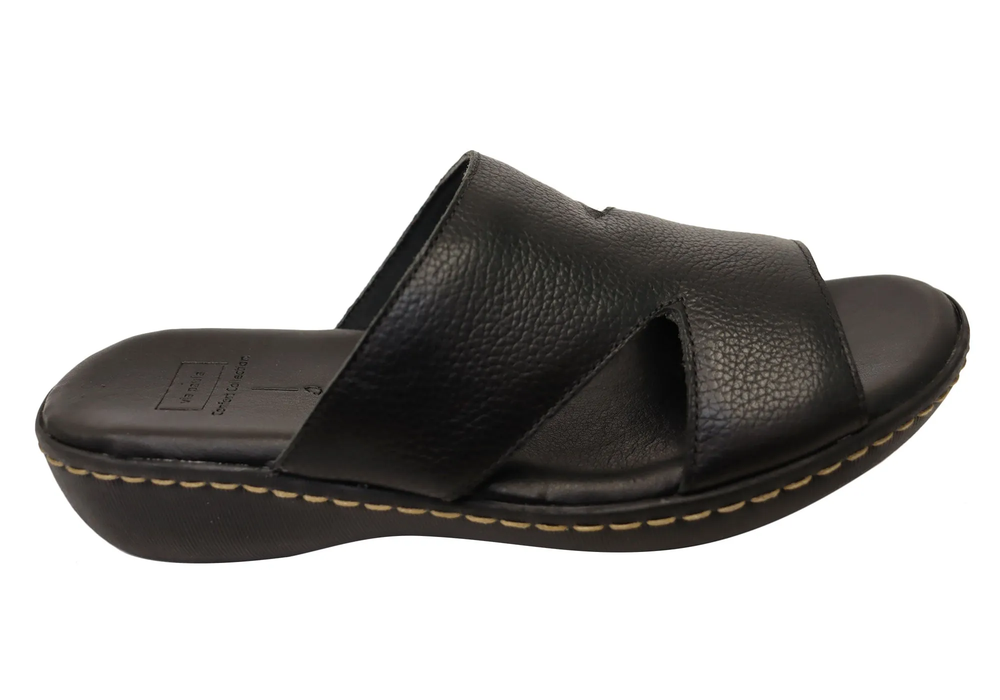 Via Paula Simona Womens Brazilian Comfortable Leather Slides Sandals Light Style Chic Beach Shoes