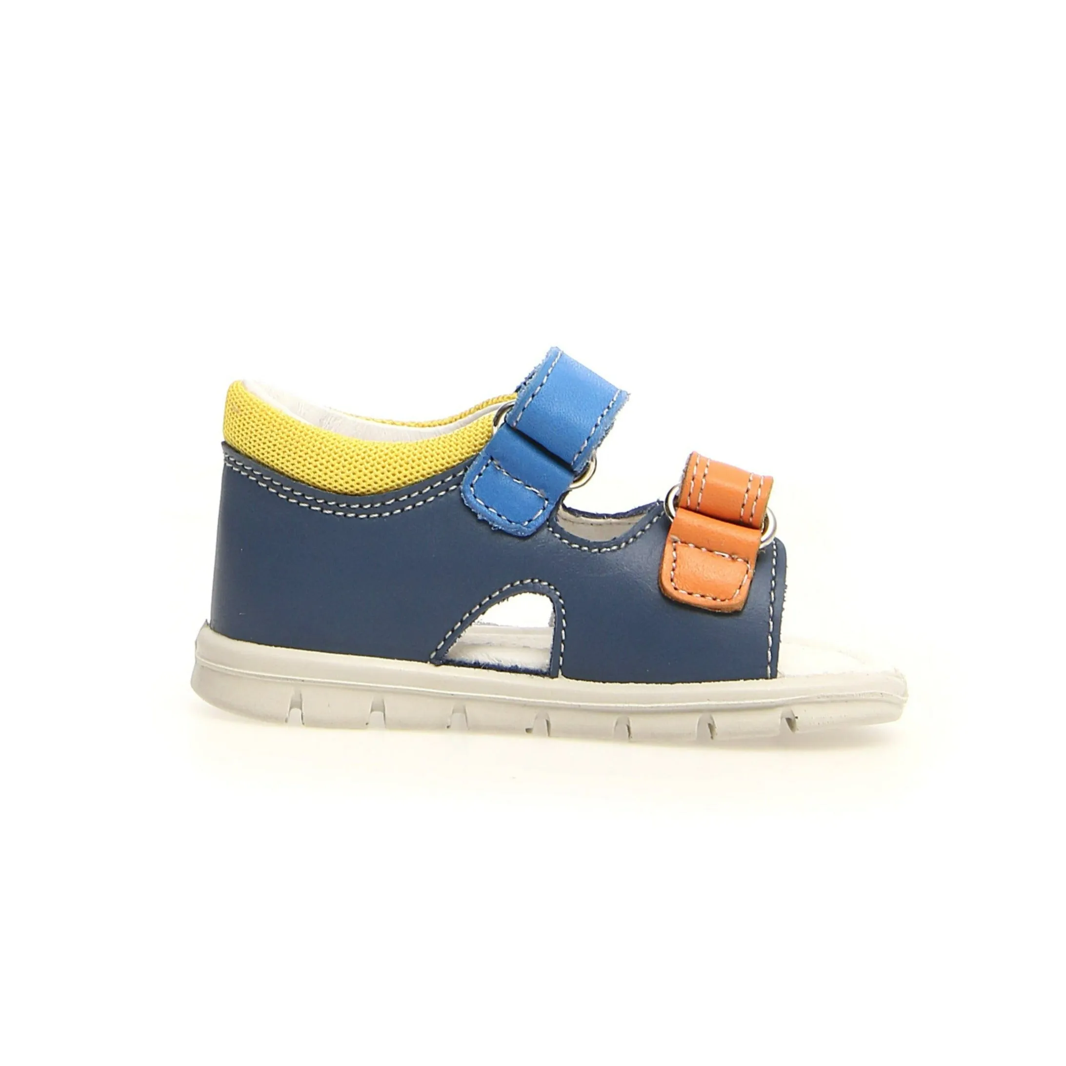 Falcotto Tino Boy's and Girl's Sandals - Azure/Yellow Adjustable band Stylish Adventure Footwear
