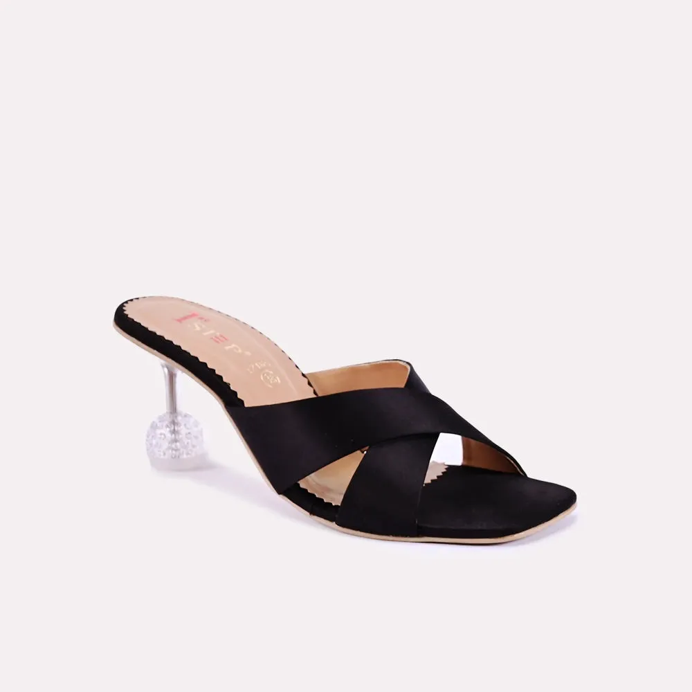 Perfect For Pools Tamsin Black Heel Slippers 0412165