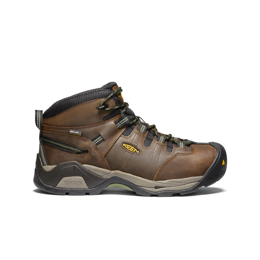 Weekend Trek High-Quality Leather Men's Detroit XT Waterproof Boot (Steel Toe)  |  Cascade Brown/Bronze Green