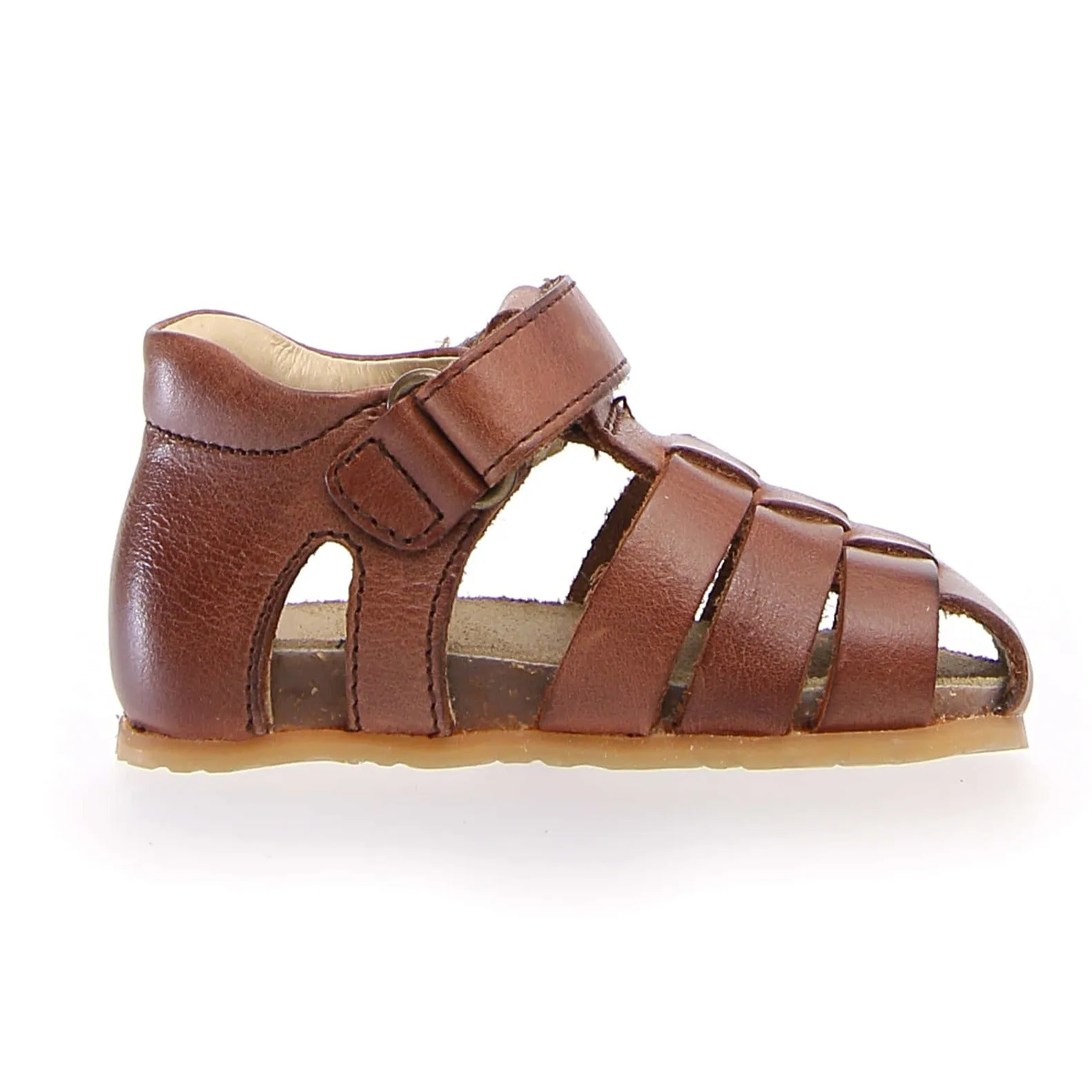 Falcotto Boy's and Girl's Alby Fisherman Sandals - Cuoio studded
