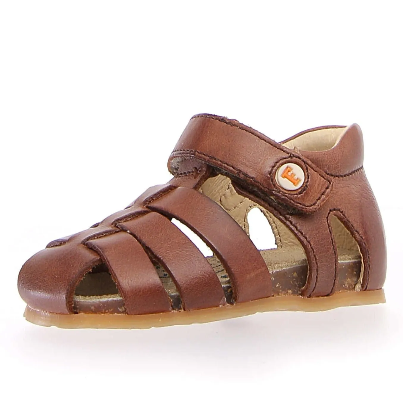 Easy To Wear Shoes Criss Cross Straps Falcotto Boy's and Girl's Alby Fisherman Sandals - Cuoio