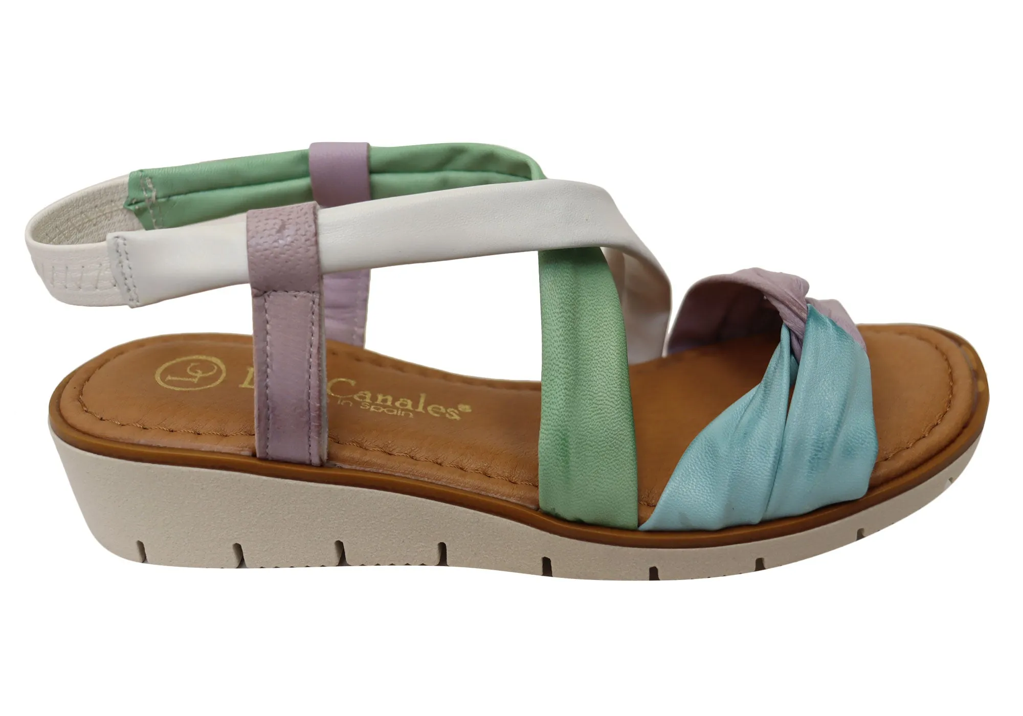 Stylish Flats Lola Canales Bella Womens Comfortable Leather Sandals Made In Spain