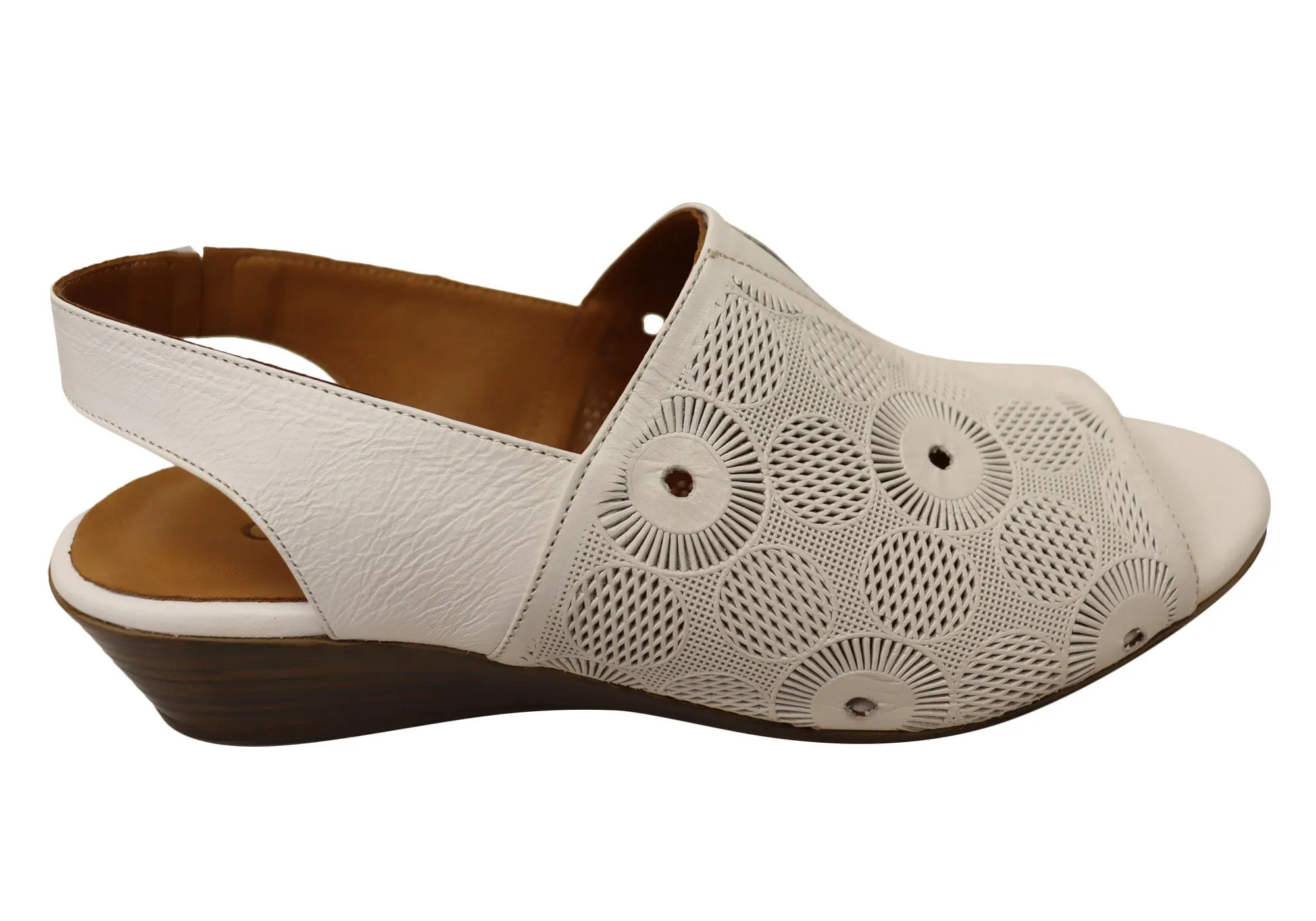 Smart Look Orizonte Resley Womens European Comfortable Leather Wedge Sandals