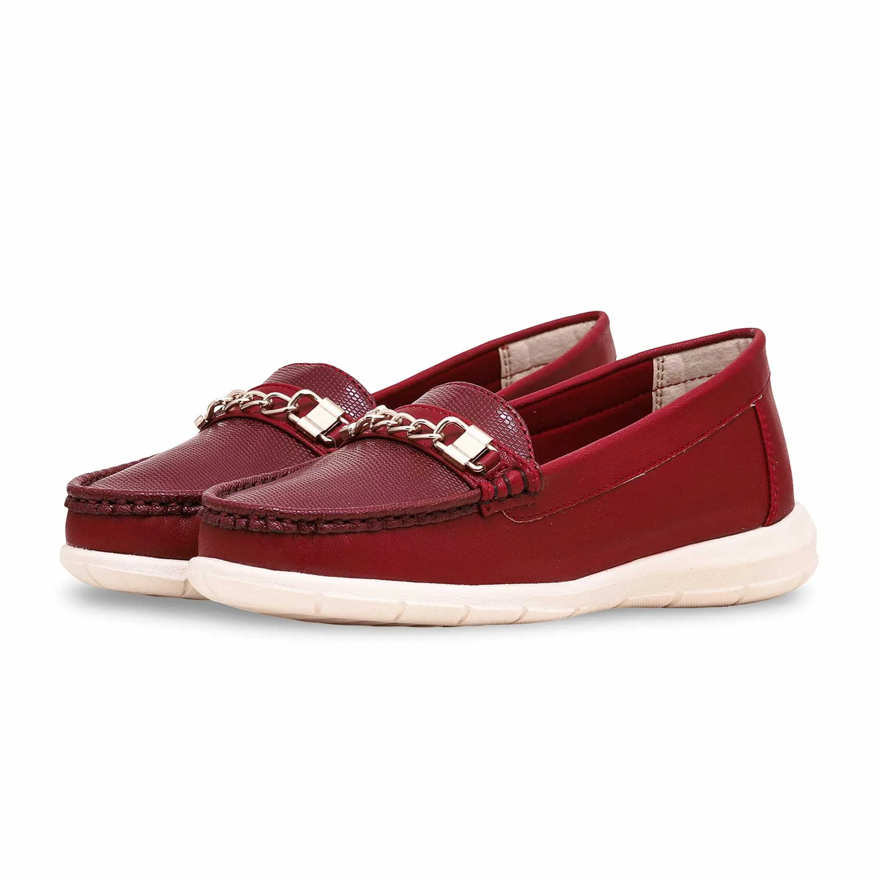 Soft outsole Maroon Moccasin WN4400