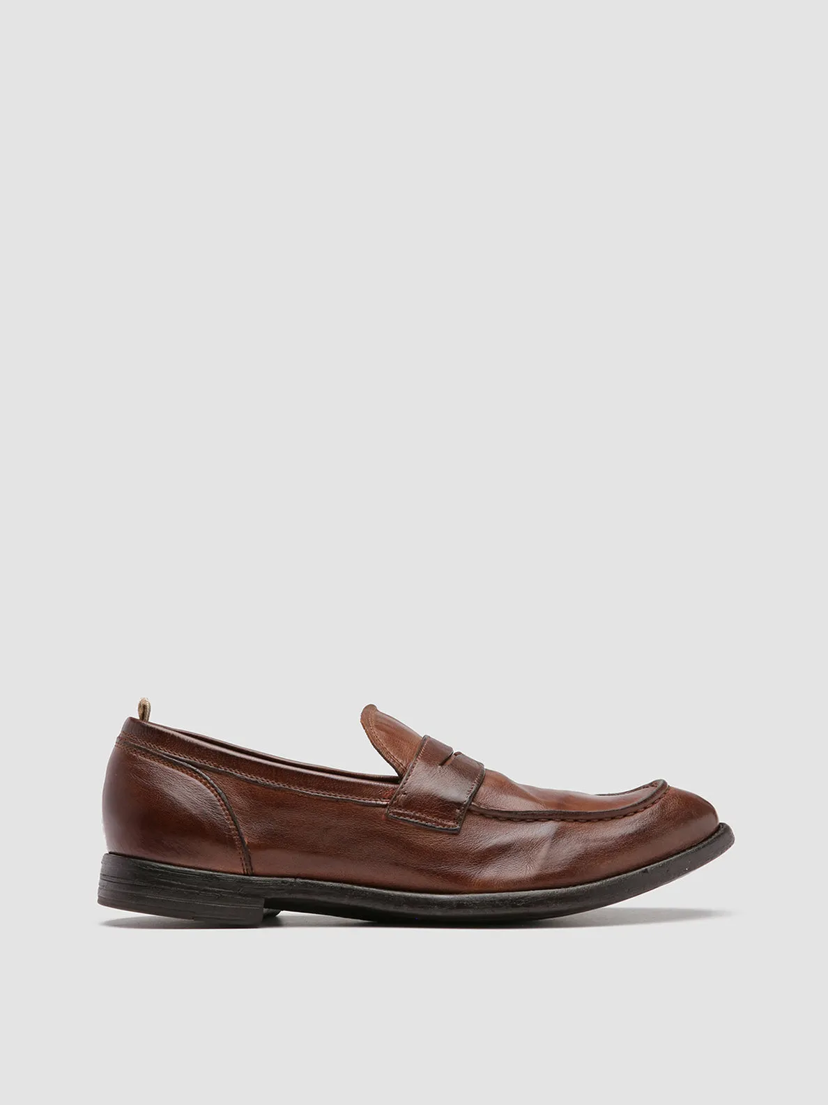 ARC 509 - Brown Leather Penny Loafers Feel Stable Scenic Step