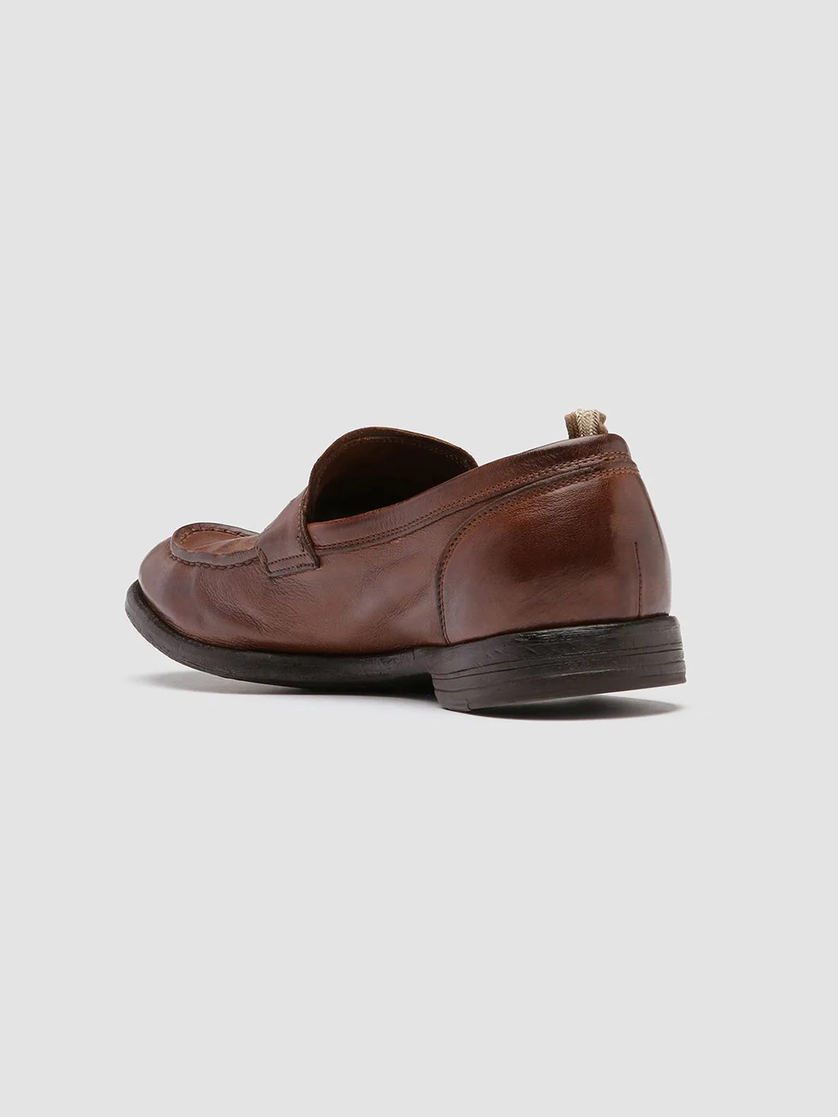 Natural Feel Vine Hike ARC 509 - Brown Leather Penny Loafers