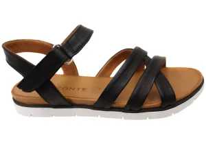 Orizonte Sangria Womens Comfortable European Leather Sandals Chill Essential Comfort Outdoor