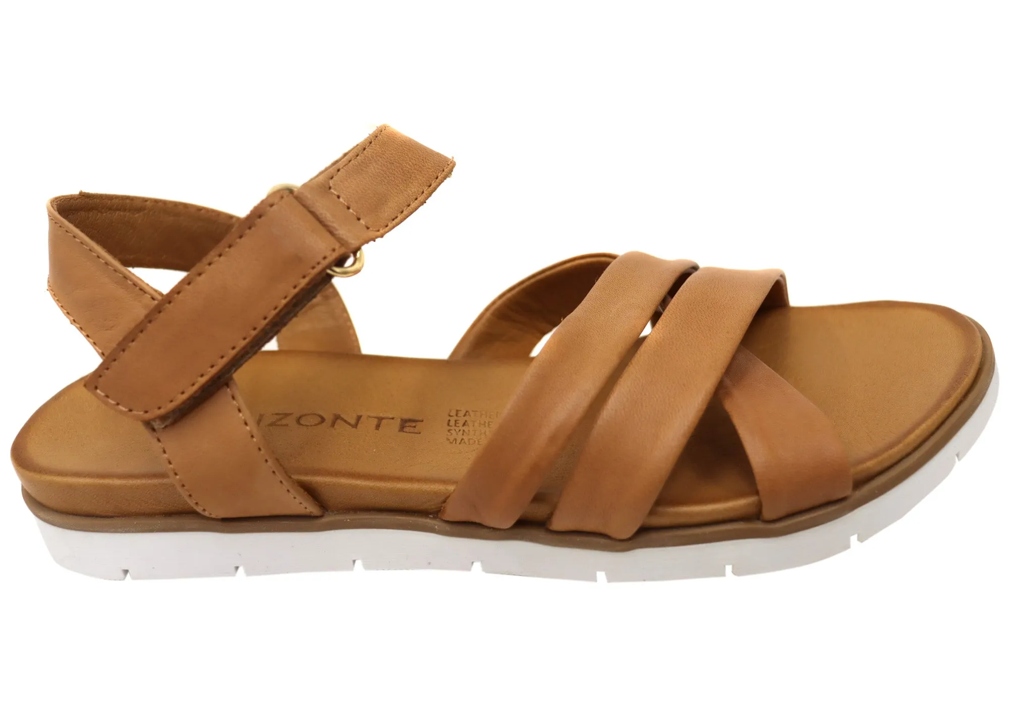 Soft Edge Orizonte Sangria Womens Comfortable European Leather Sandals