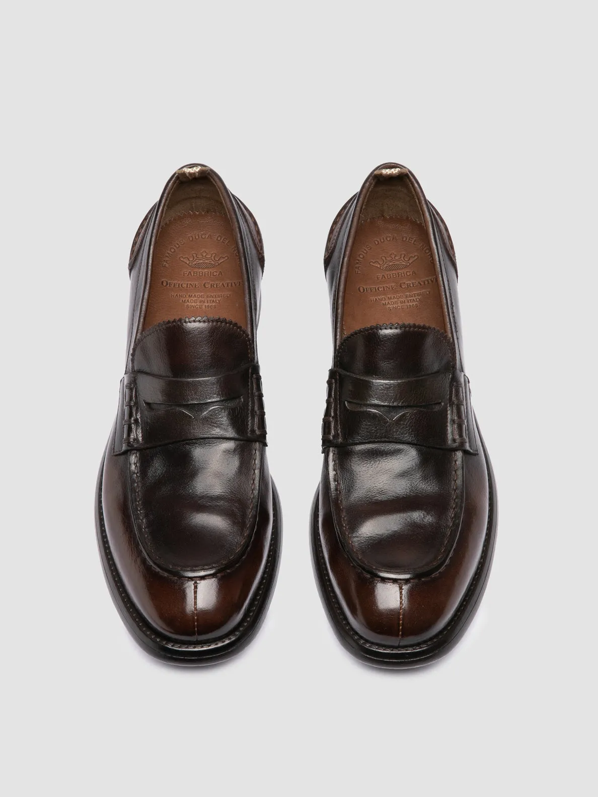 Gym ready CHRONICLE 056 - Brown Leather Penny Loafer