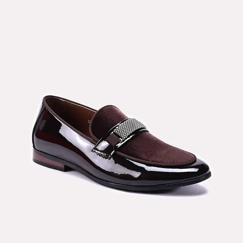 Brown Glossy Formal Shoes 0111368 Eye Catch