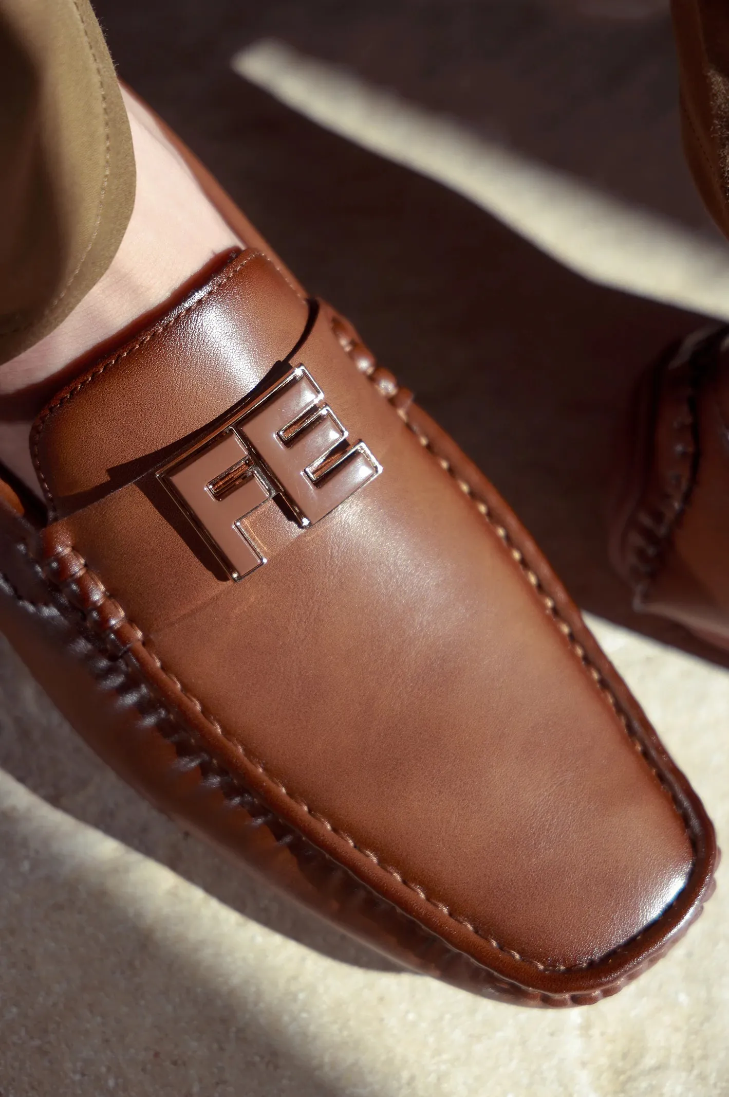 Brown Casual Moccassins Shoes Multi Purpose Evening Step
