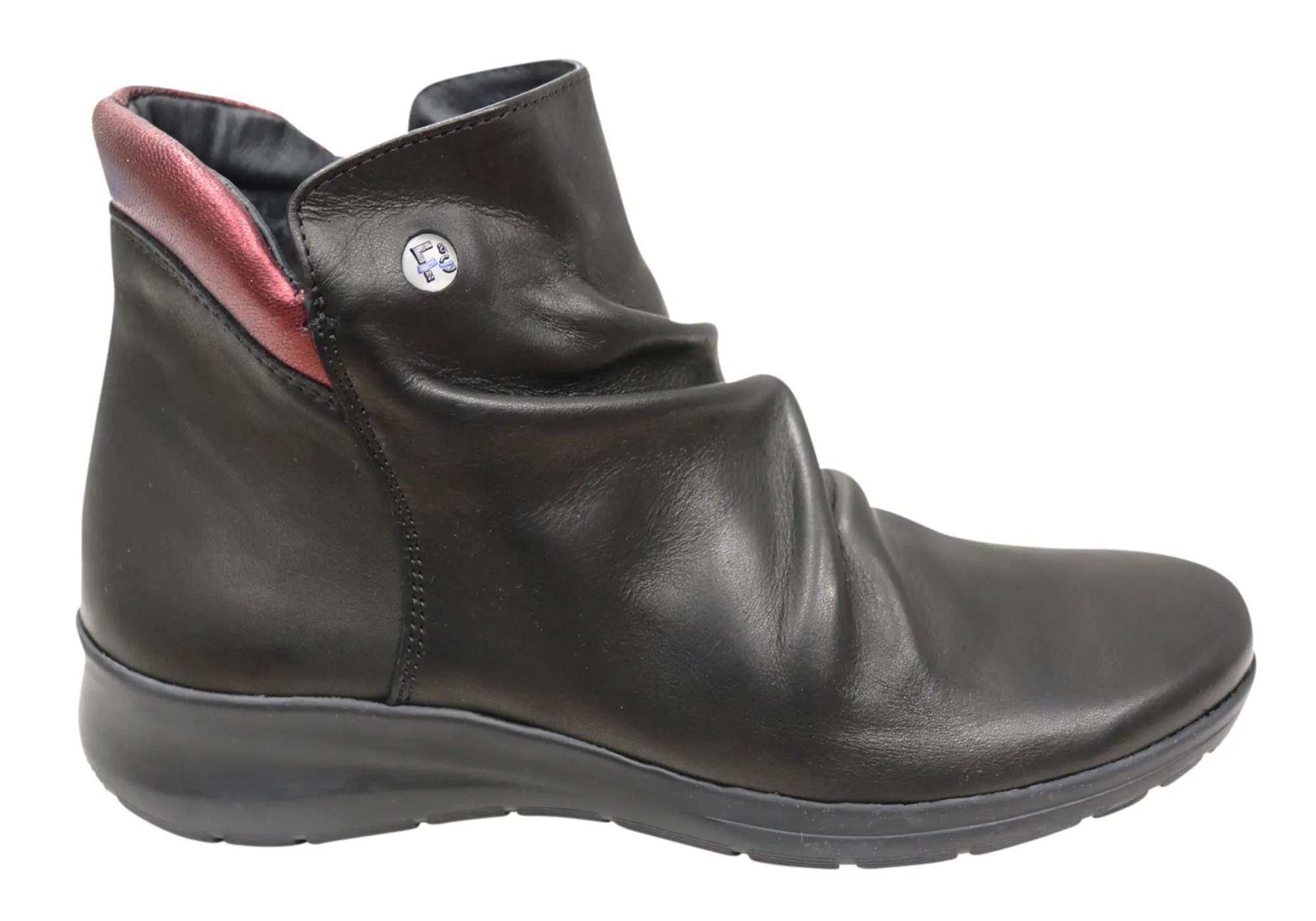 Flex & Go Melo Womens Comfortable Leather Ankle Boots Made In Portugal Street Walk