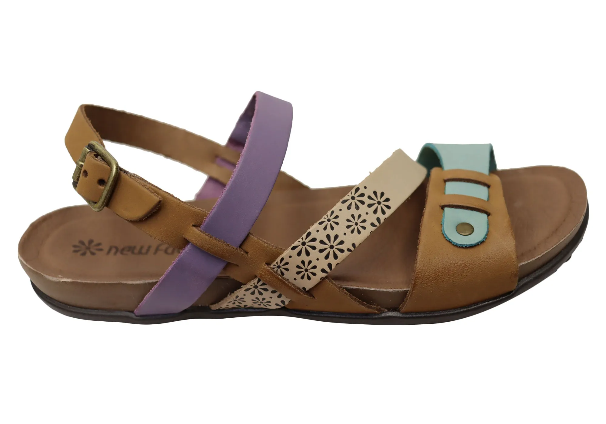 Relax Comfort Fit New Face Pina Womens Comfortable Leather Sandals Made In Brazil
