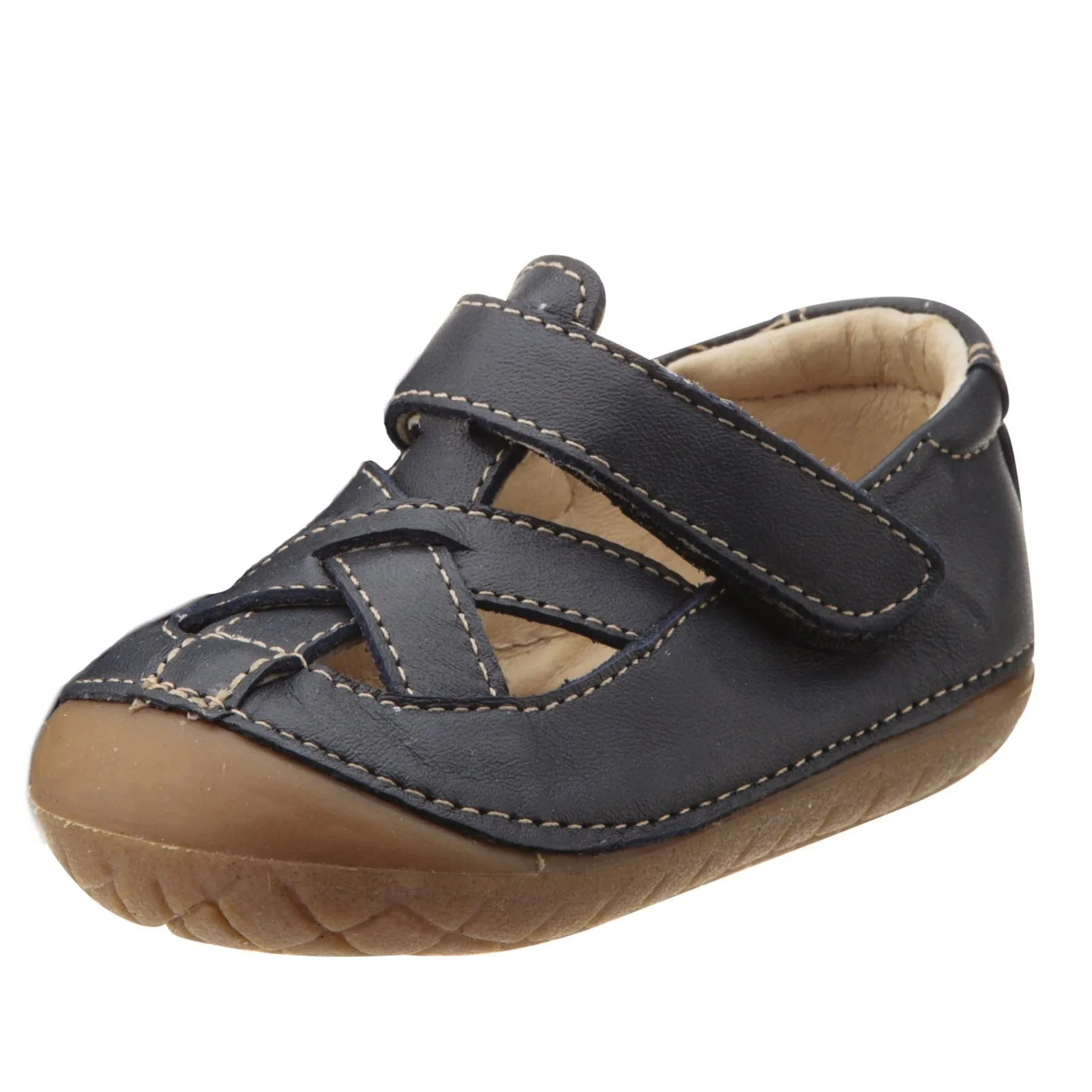 Old Soles Boy's and Girl's Thread Pave Leather Shoes, Navy Air Walk Pure Comfort