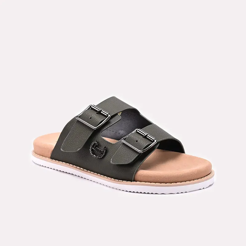 Green Mens Casual Slippers 0151151 Dressy Flexible structure