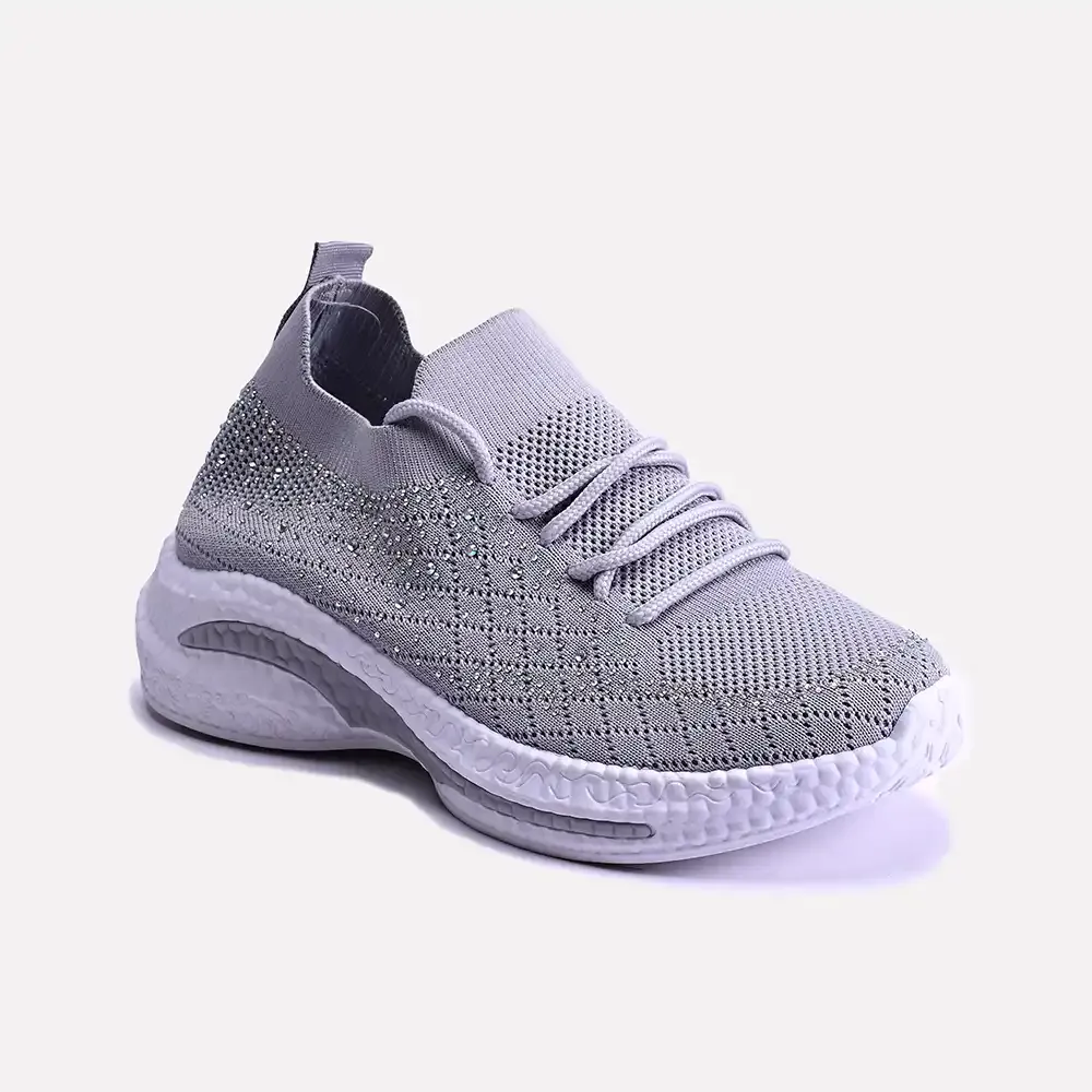 Lucy Gray Women Sneakers 0440680 Anti Slip Tread Pattern