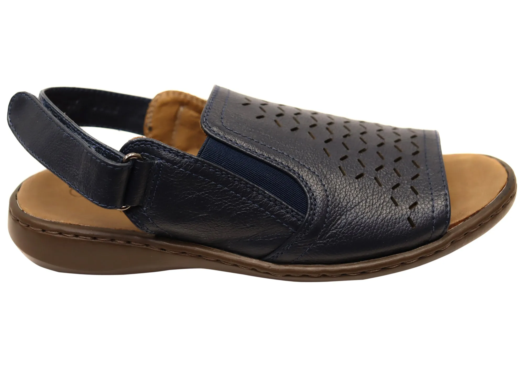 Breath Mesh Embroidered Opananken Lane Womens Comfortable Brazilian Leather Sandals