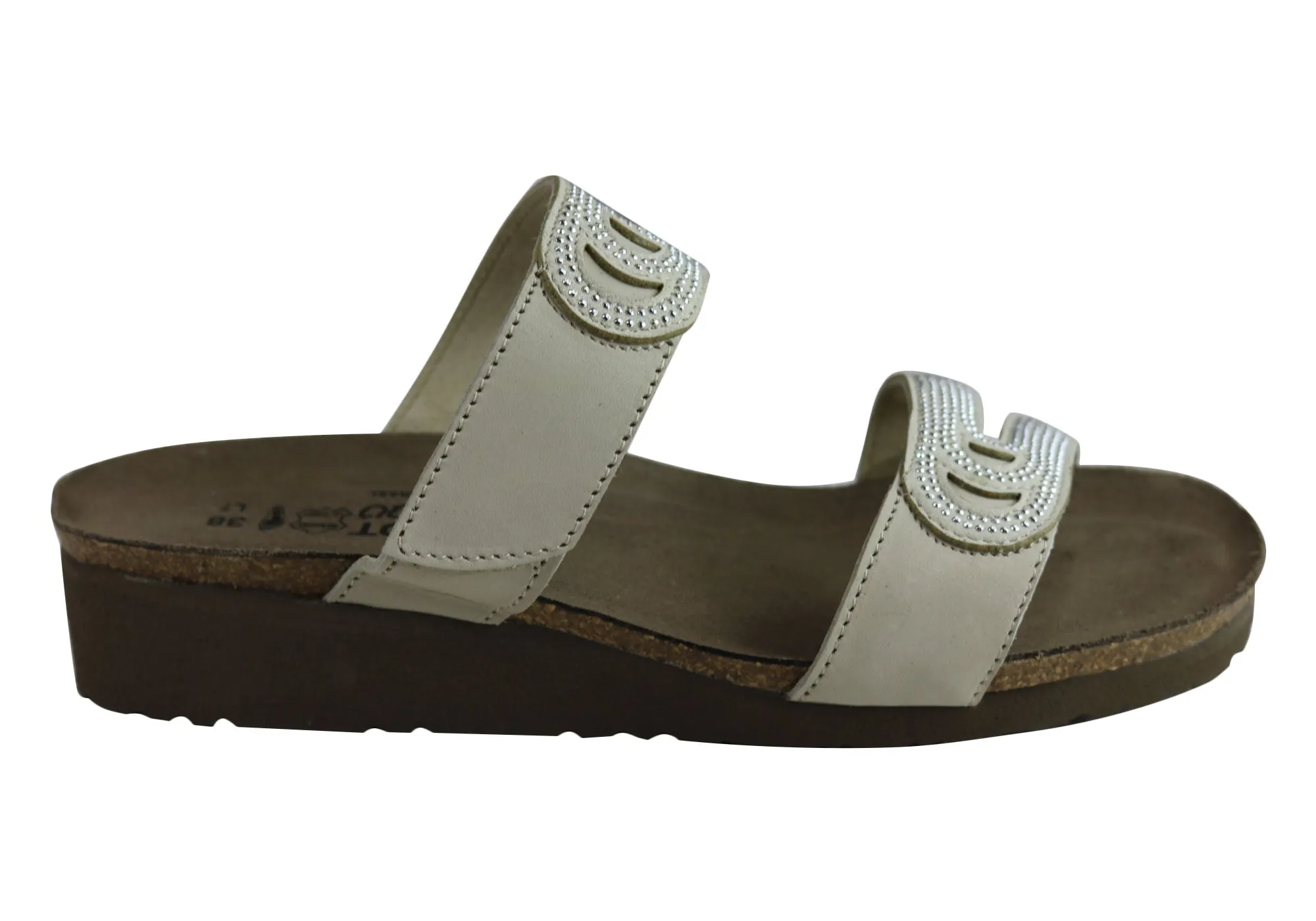 Naot Ainsley Womens Leather Comfortable Cushioned Sandals Slides Lightweight Outsole Secure fit