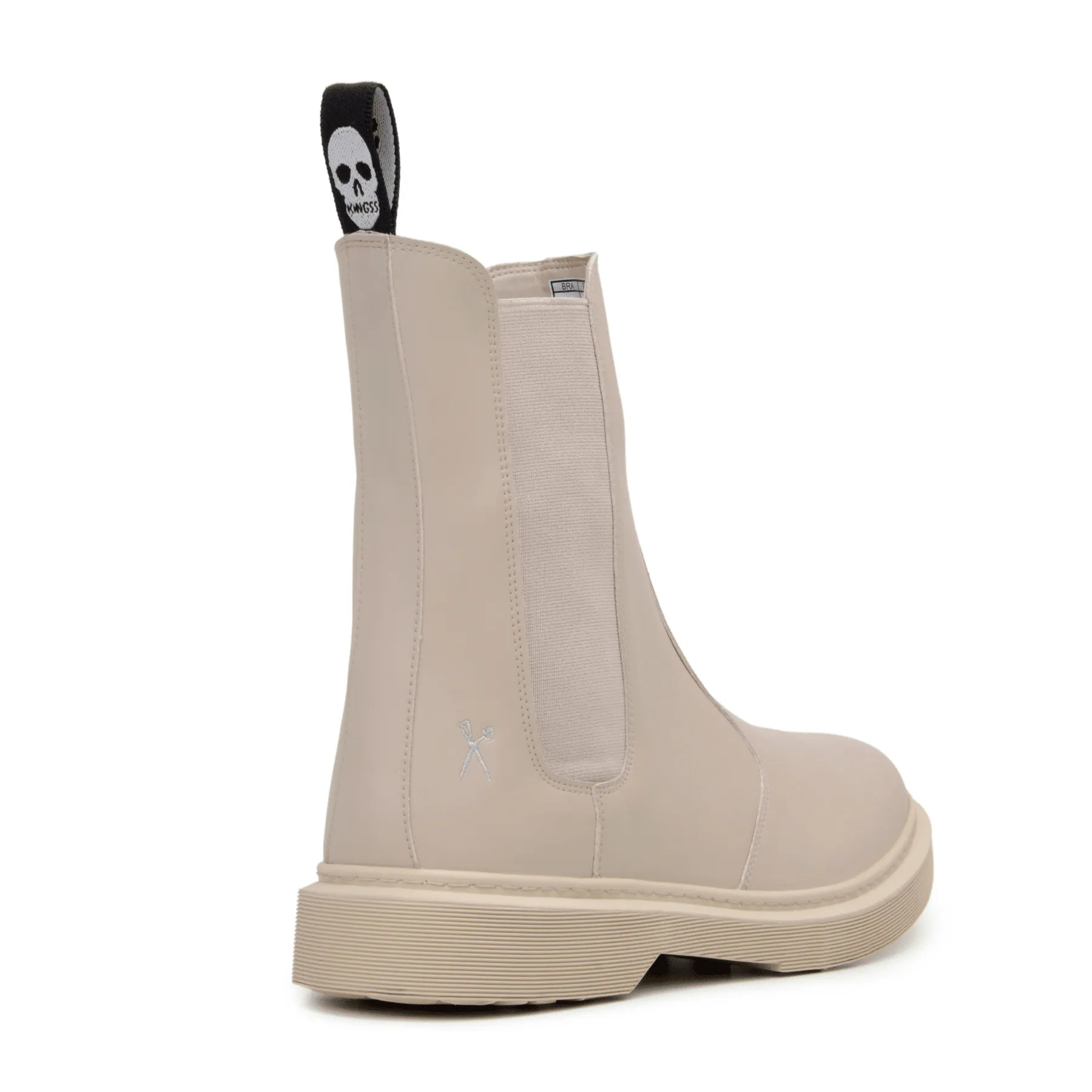 Sock Fit 'Nova Brick Lane' Vegan Chelsea Boot by King55 - Ecru