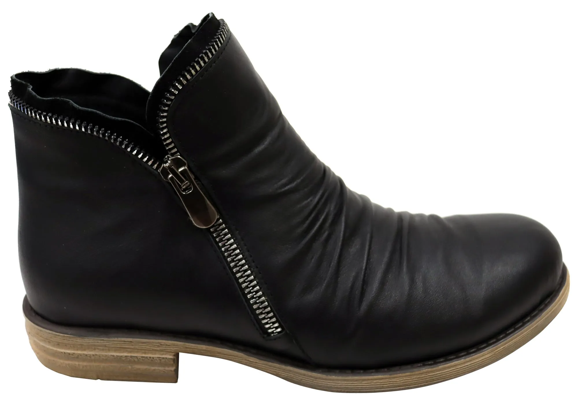 Orizonte Kestral Womens European Comfortable Leather Ankle Boots Rain Ready