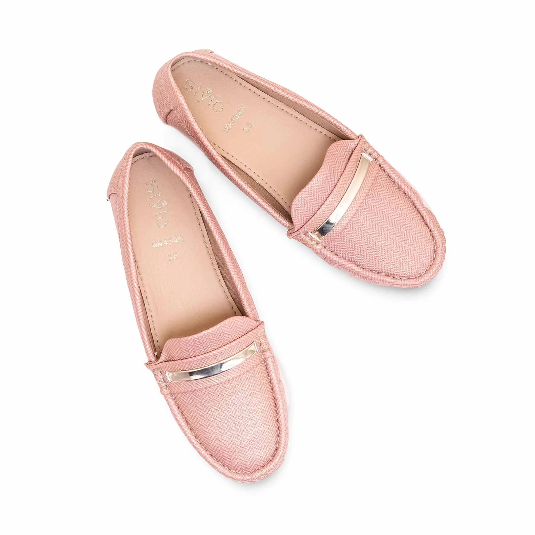 Casual Outfit Basic Style Pink Moccasin WN4348