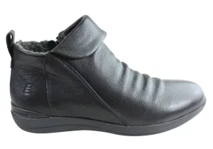 Homyped Glee Womens Comfortable Supportive Leather Ankle Boots Ranch Wear