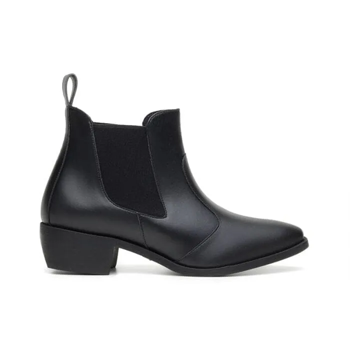 'Francesca' women's pull-on bootie by Ahimsa - black Stable Support Cold Weather Commuter