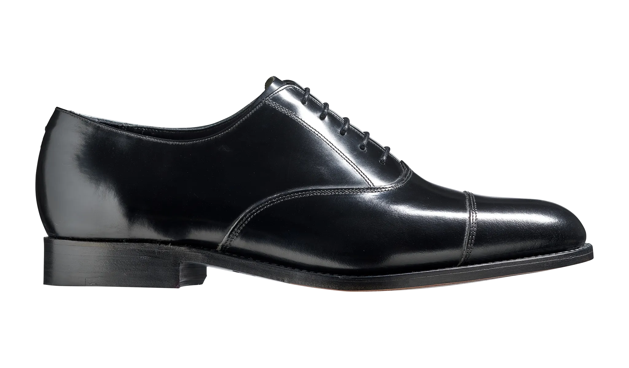 Cornhill - Black Hi-Shine Casual Formal Rain Resistant