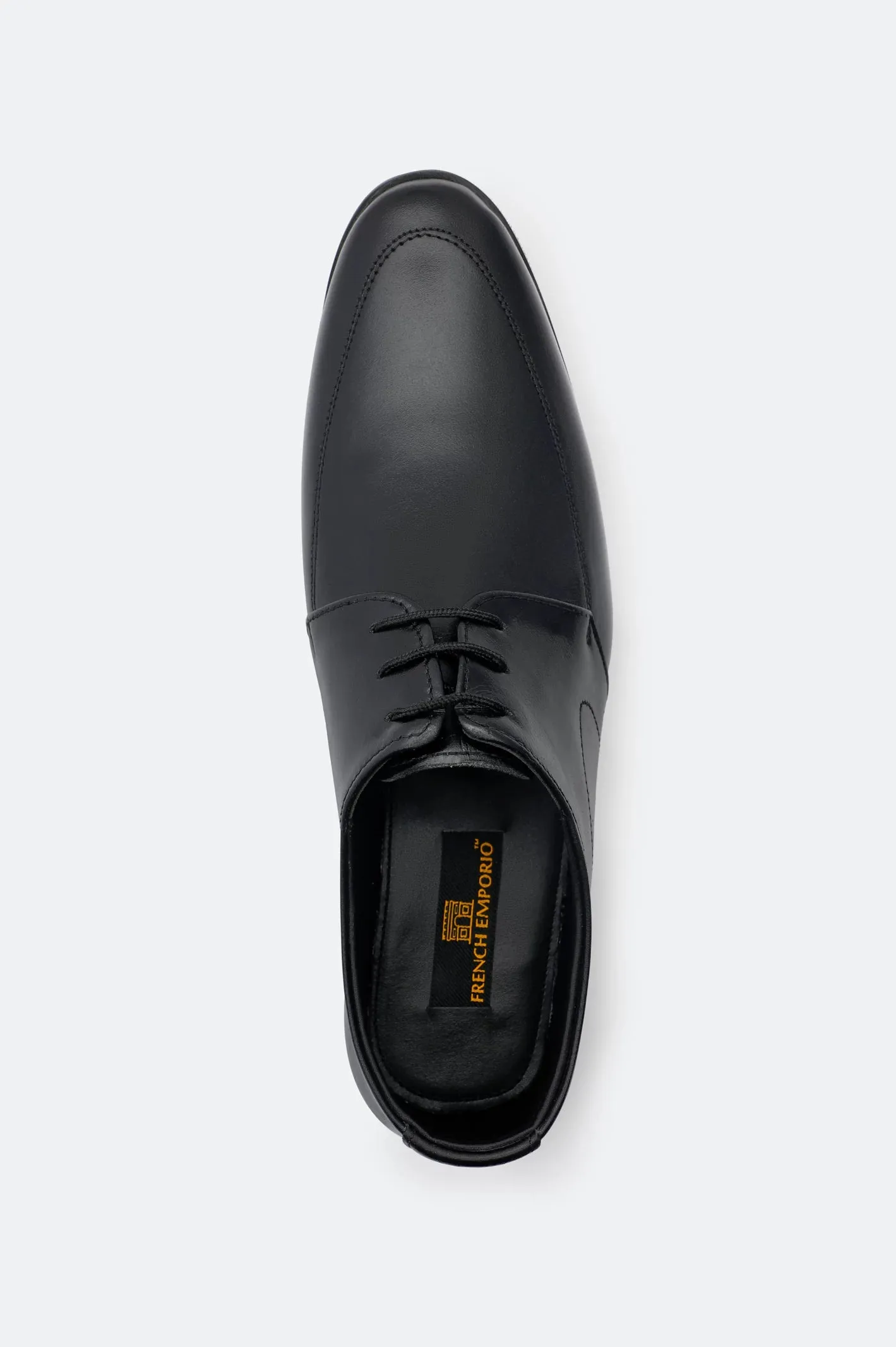 Black Formal Shoes Perforated Details