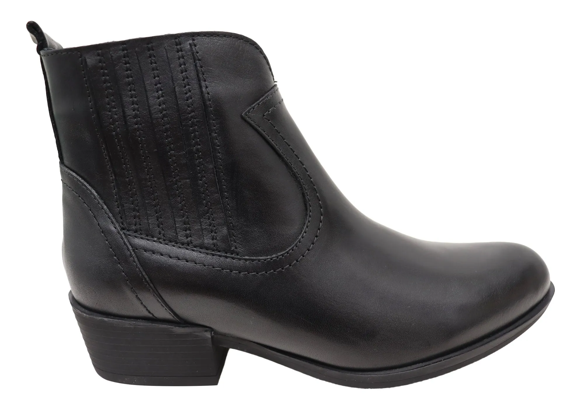 Comfortable Footwear Modern Edge Orizonte Alotti Womens European Comfortable Leather Ankle Boots