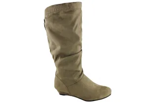 Isabella Brown Larsa Womens Mid Calf Boots Stylish Design Stable base