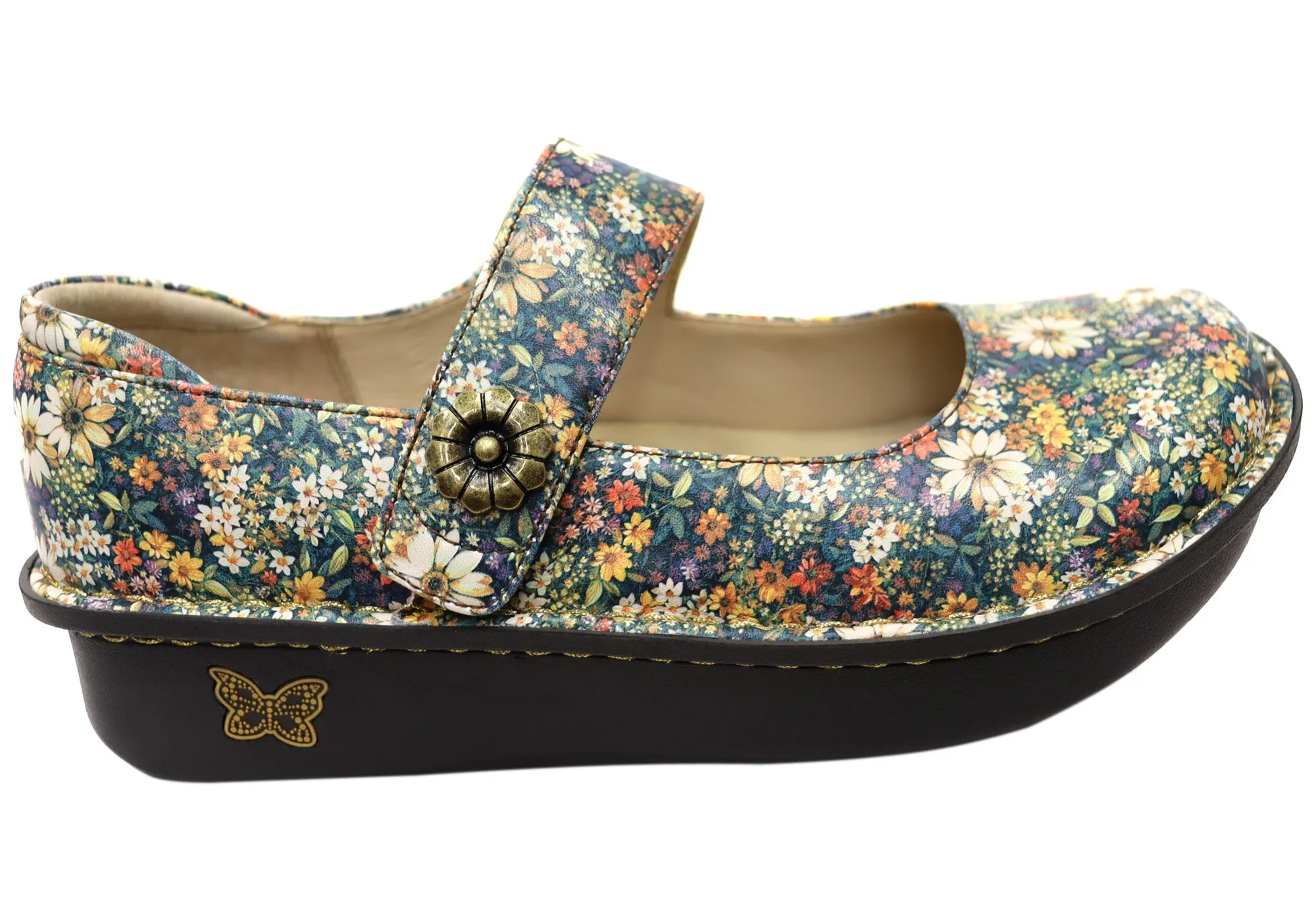 Alegria Paloma Womens Leather Mary Jane Shoes Sugar N Fall Spice Jungle Path Narrow Fit