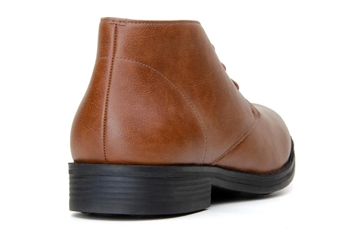'Tivoli' classic vegan leather Chukka by Vincente Verde -  cognac Show Stage Hot Day