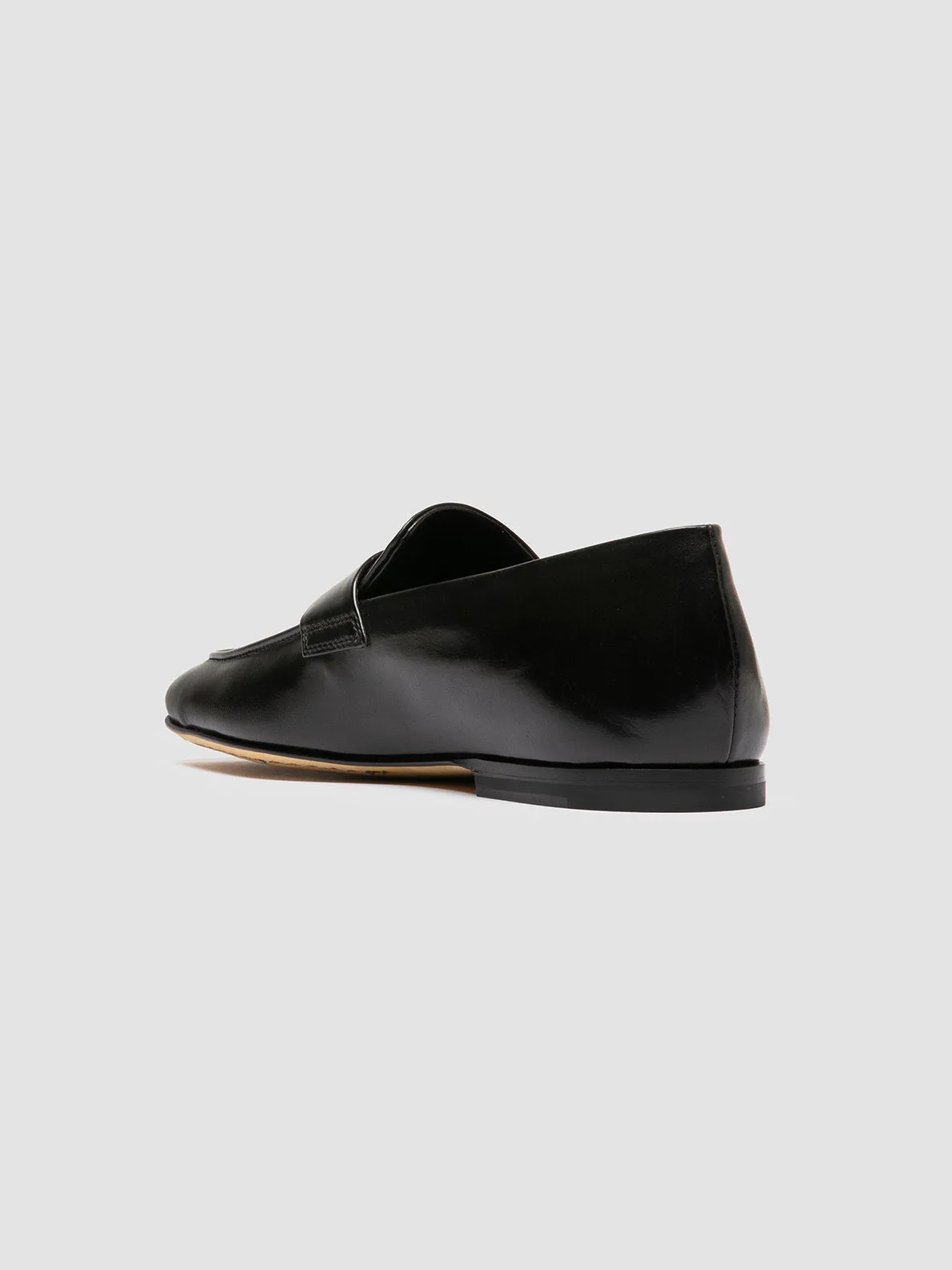 Foldable Build No Hassle AIRTO 001 - Black Leather Penny Loafers