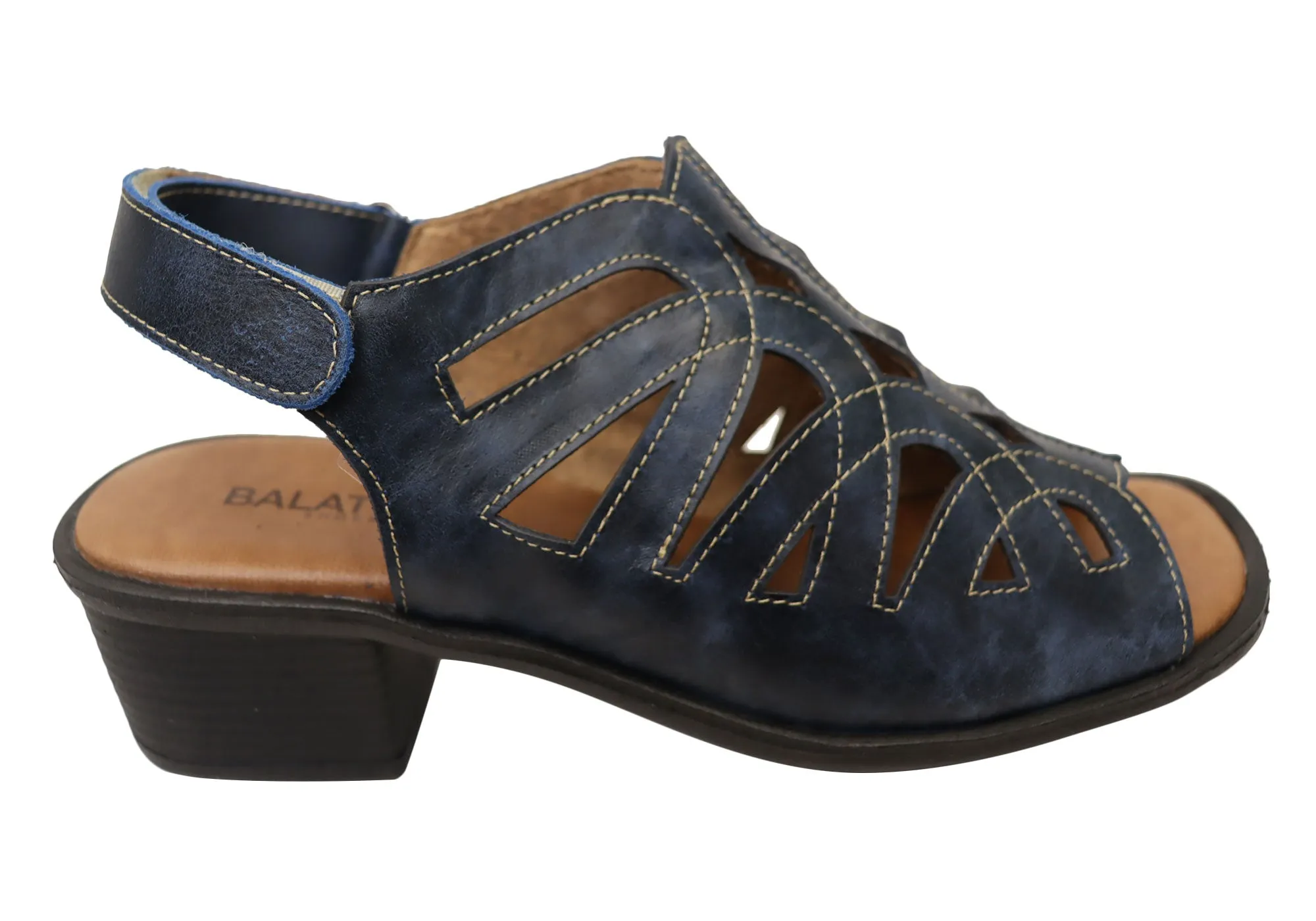 Balatore Cello Womens Comfortable Brazilian Leather Low Heel Sandals Cool Sandals