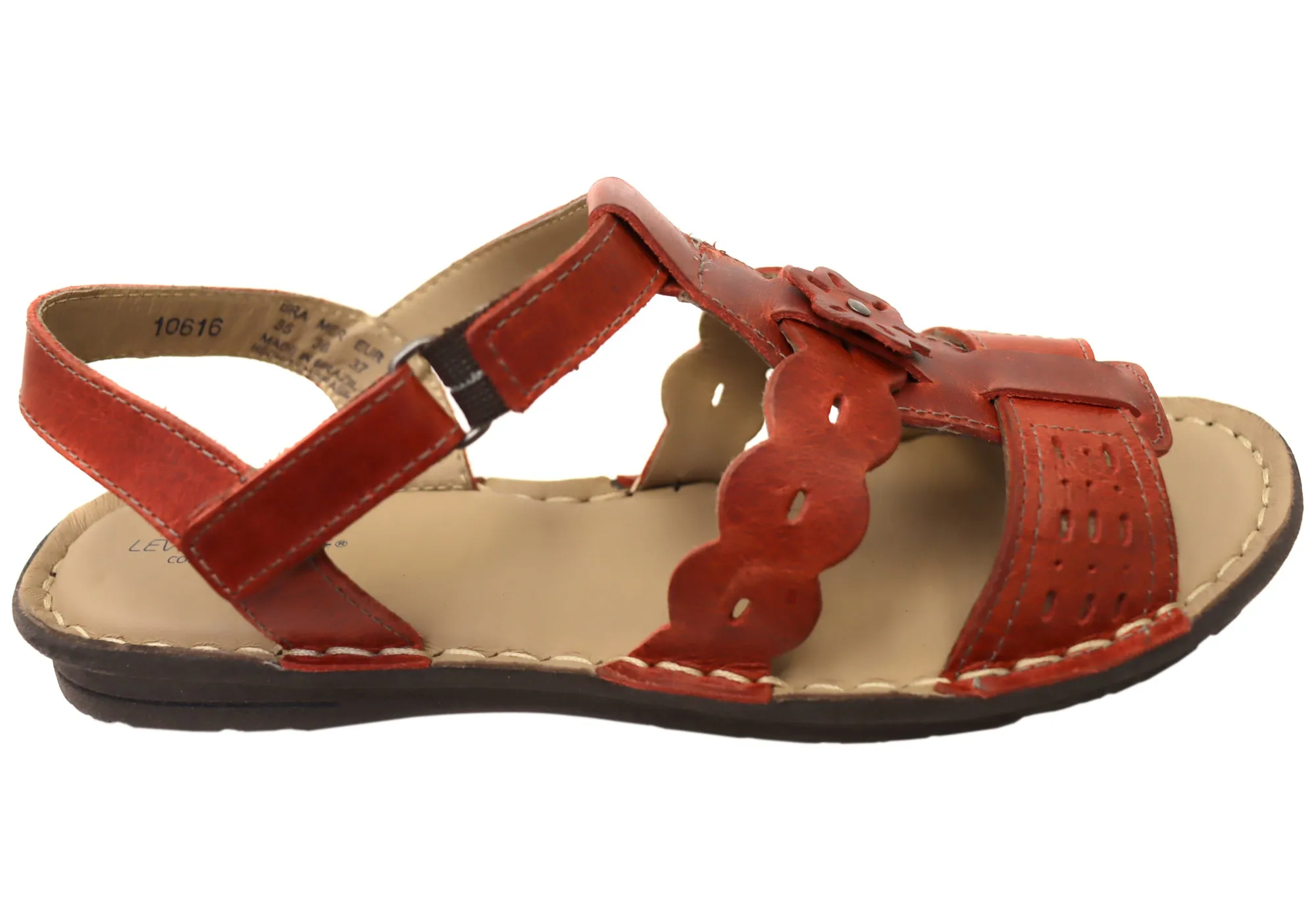 Levecomfort Audrey Womens Brazilian Comfortable Leather Sandals No Stress
