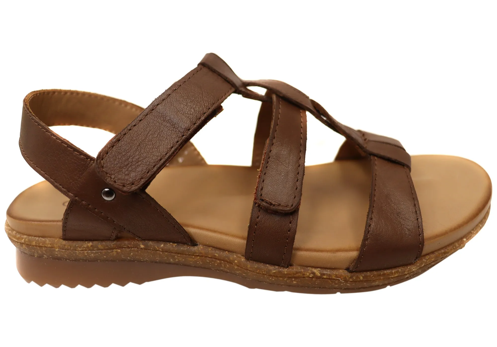 Support Feel Orizonte Mosman Womens Comfortable European Leather Sandals