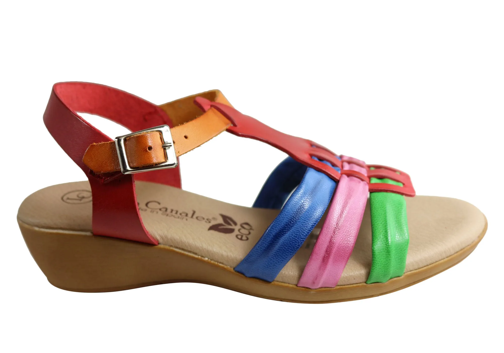 Durable Walk Lola Canales Yvette Womens Comfortable Leather Sandals Made In Spain
