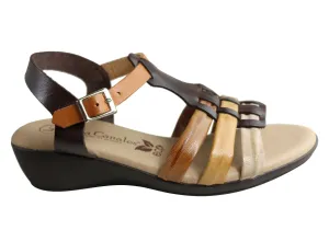 Lola Canales Yvette Womens Comfortable Leather Sandals Made In Spain Relaxed Fit Shoes Sleek Footwear