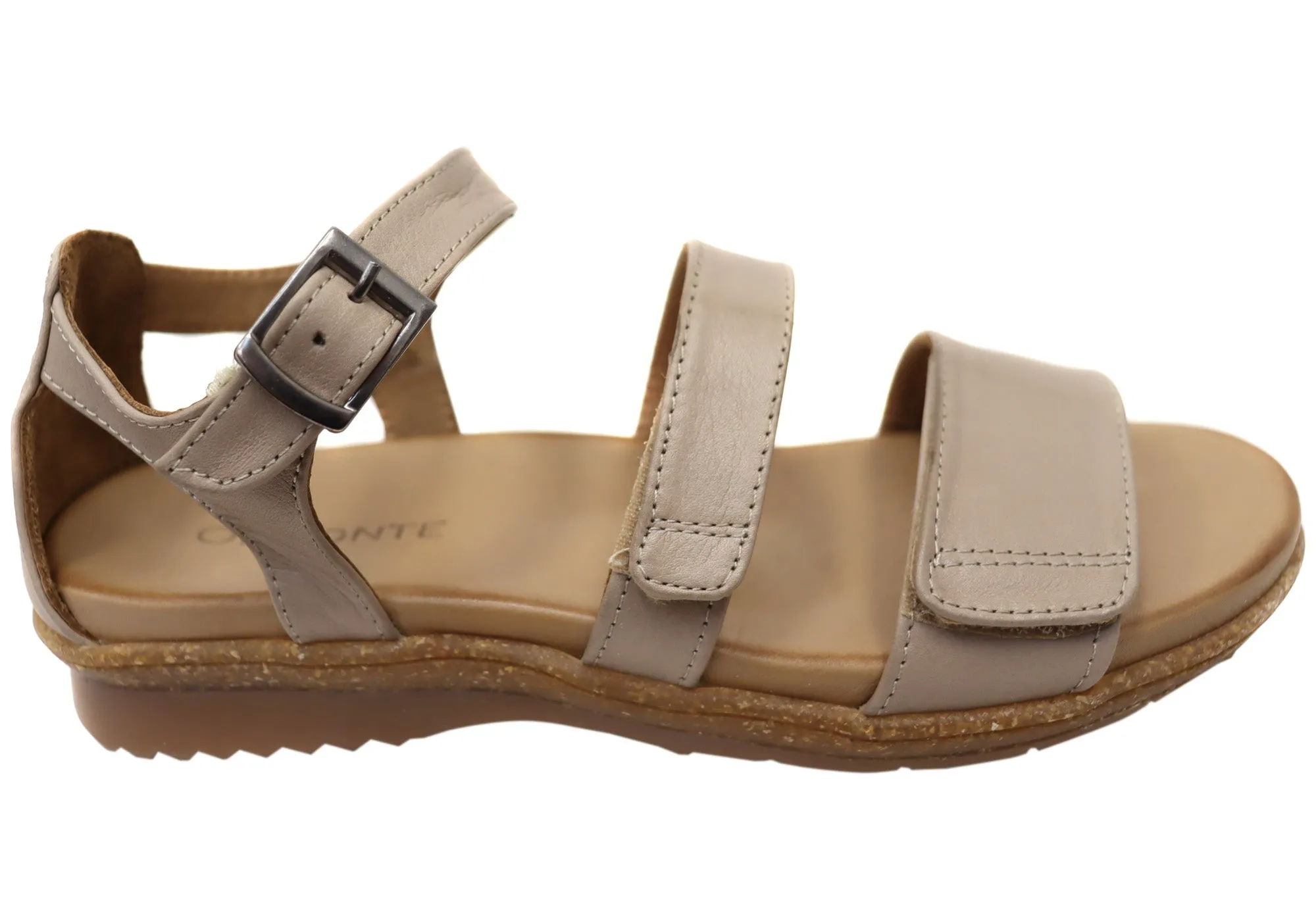 Orizonte Rye Womens Comfortable European Leather Sandals Daily Basic Shore Play