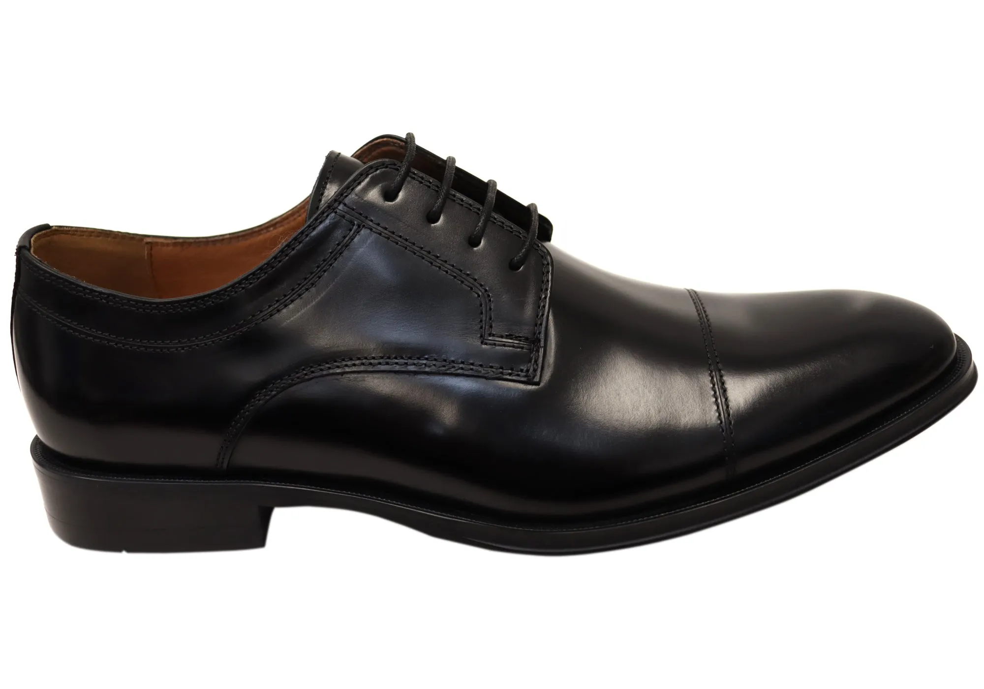 Downtown Style Florsheim Mens Sentinel Cap Derby EE Extra Wide Leather Dress Shoes