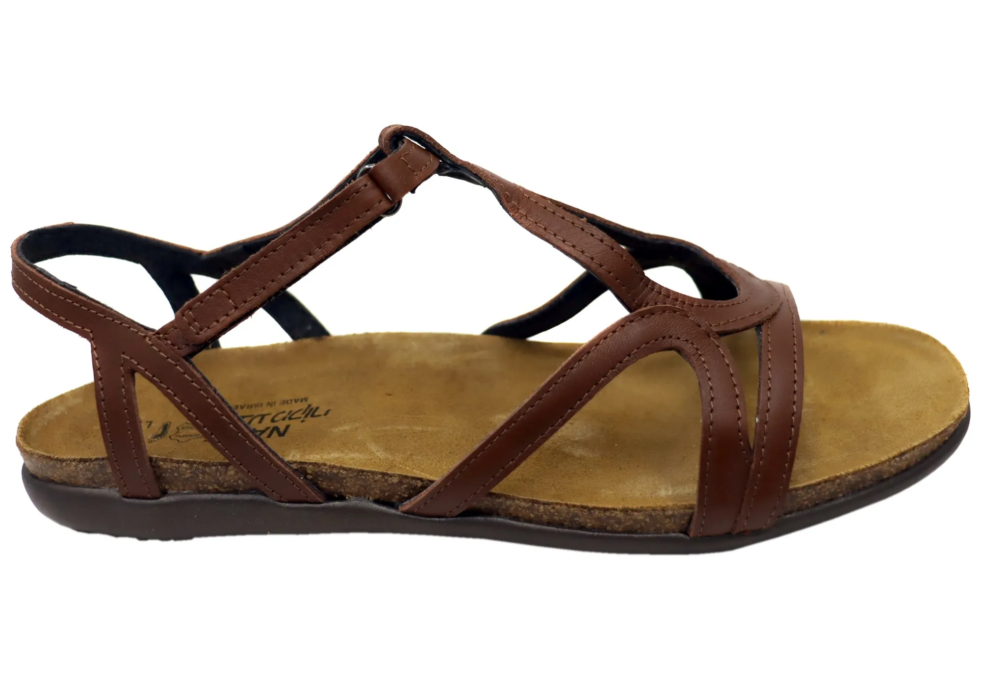 Naot Dorith Womens Comfort Cushioned Supportive Flat Leather Sandals Skin Breath