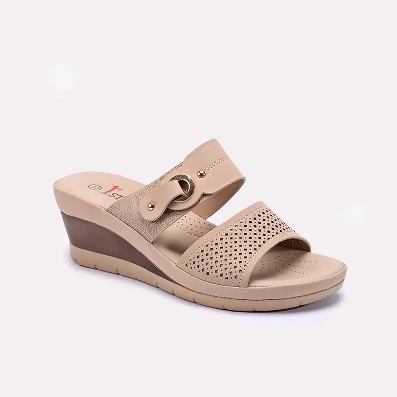 Comfort Walk Sandals Womens Fawn Casual Wedge Slippers 0413306
