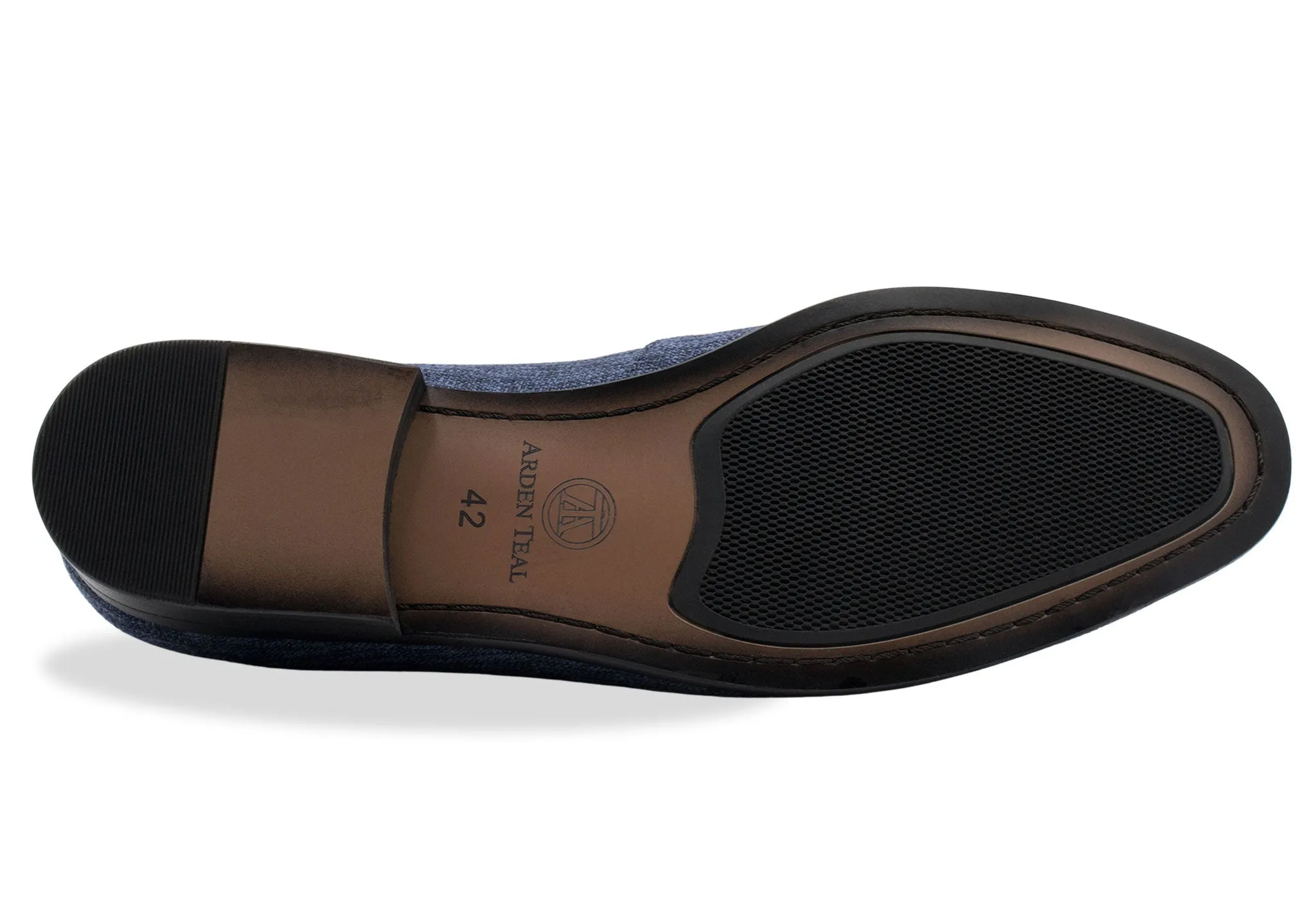 Rafael Denim Tassel Belgian Loafer Clean Step Comfort Cushion