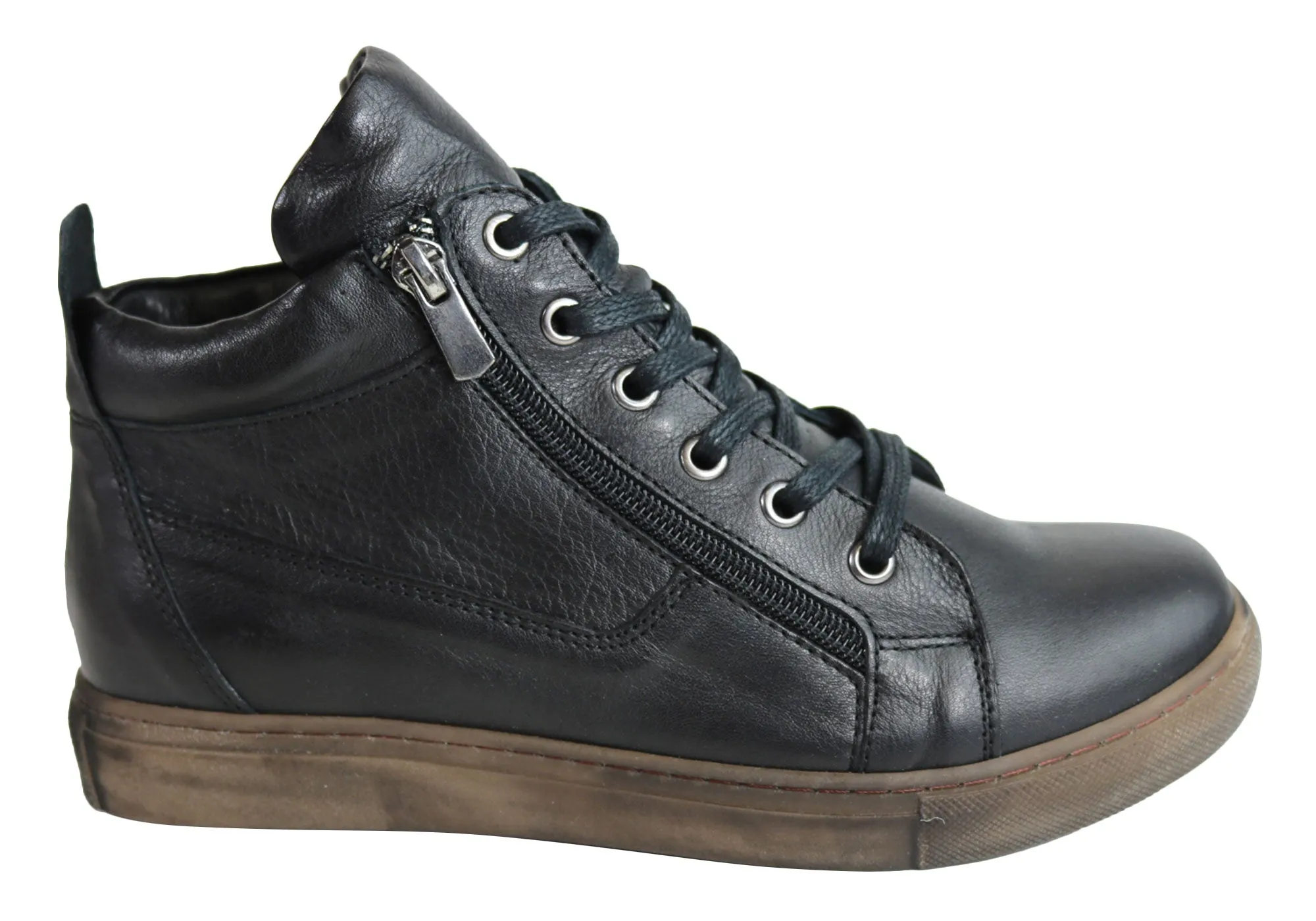 Urban Utility Cabello Comfort EG1570 Womens Flat Leather European Ankle Boots