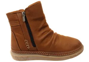 Orizonte Azuro Womens European Comfortable Leather Ankle Boots Chelsea Design Easy to Wear