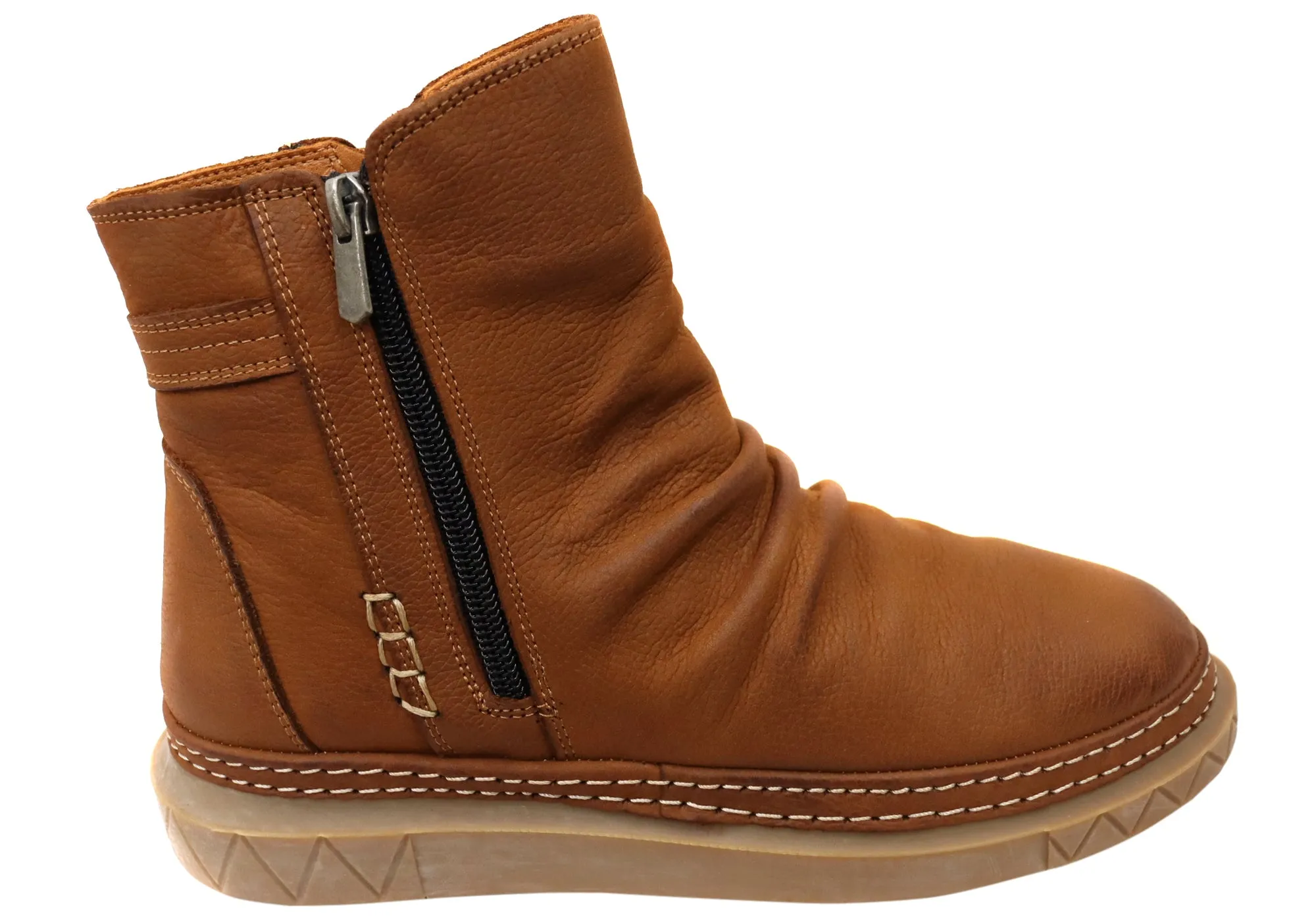 Cordura Material Comfortable Footwear Orizonte Azuro Womens European Comfortable Leather Ankle Boots